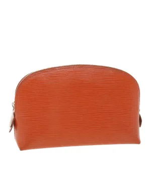 Epi Pochette Cosmetic Pouch Orange LV Authentic - M40642