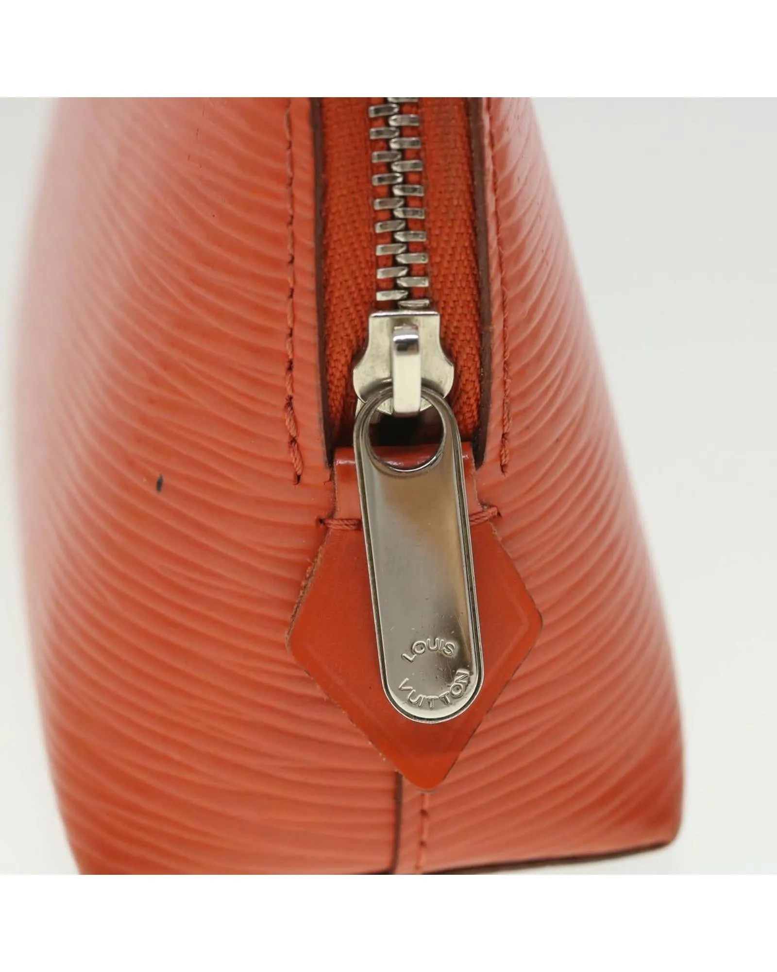 Epi Pochette Cosmetic Pouch Orange LV Authentic - M40642