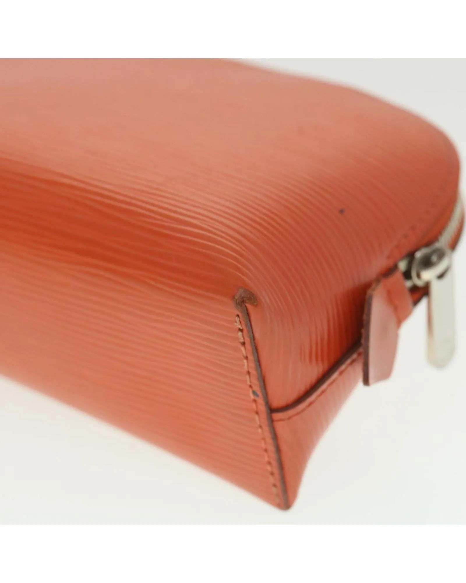 Epi Pochette Cosmetic Pouch Orange LV Authentic - M40642