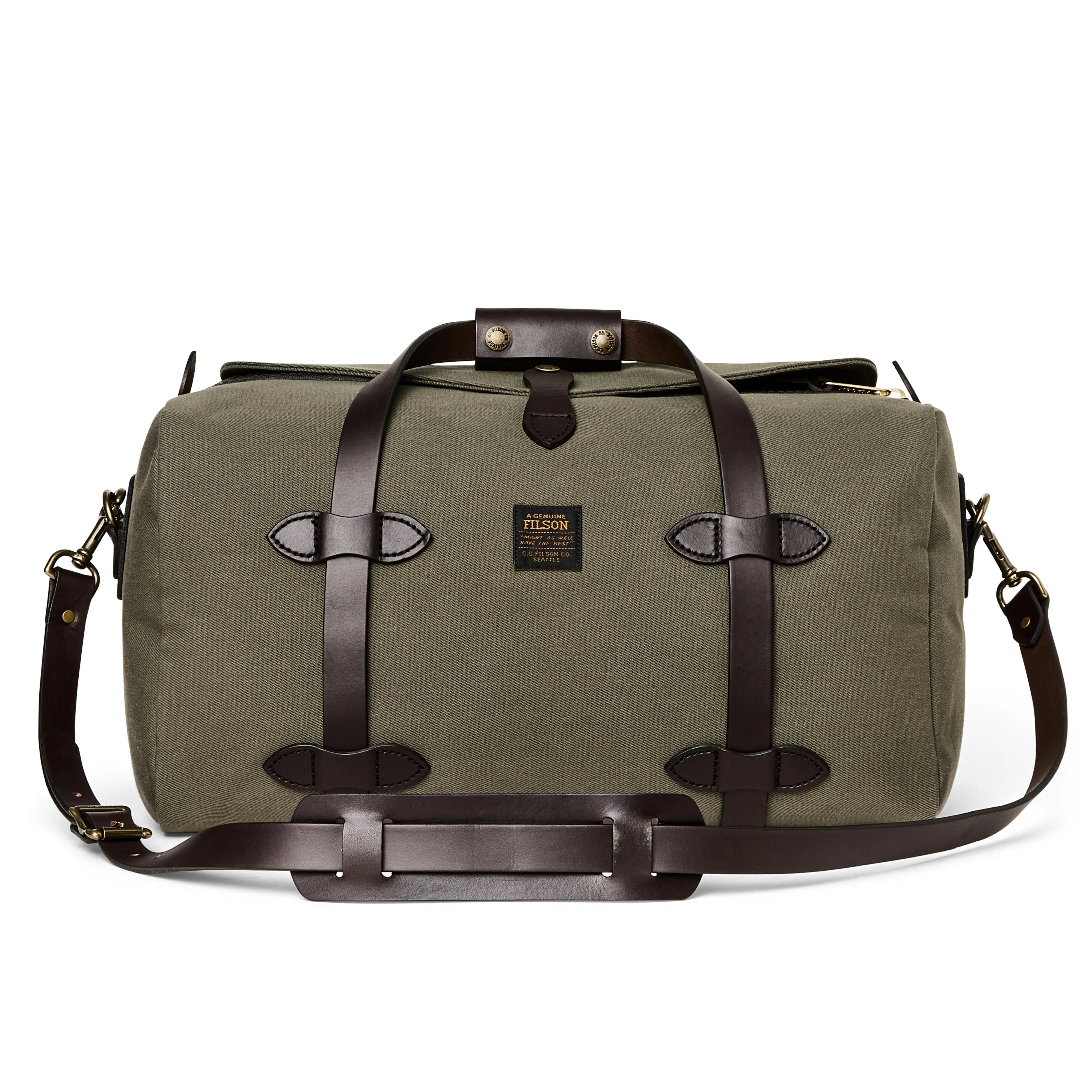 Filson Small Rugged Twill Duffle Bag in Ottergreen