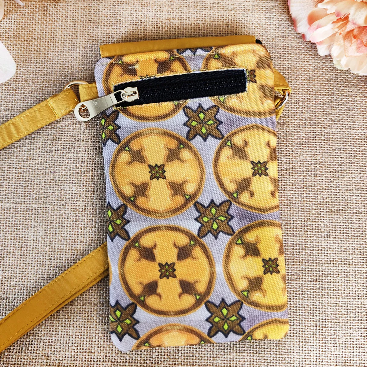 Flap Mobile Sling Bag- Mustard Chakra