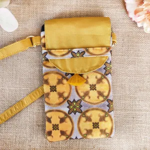 Flap Mobile Sling Bag- Mustard Chakra