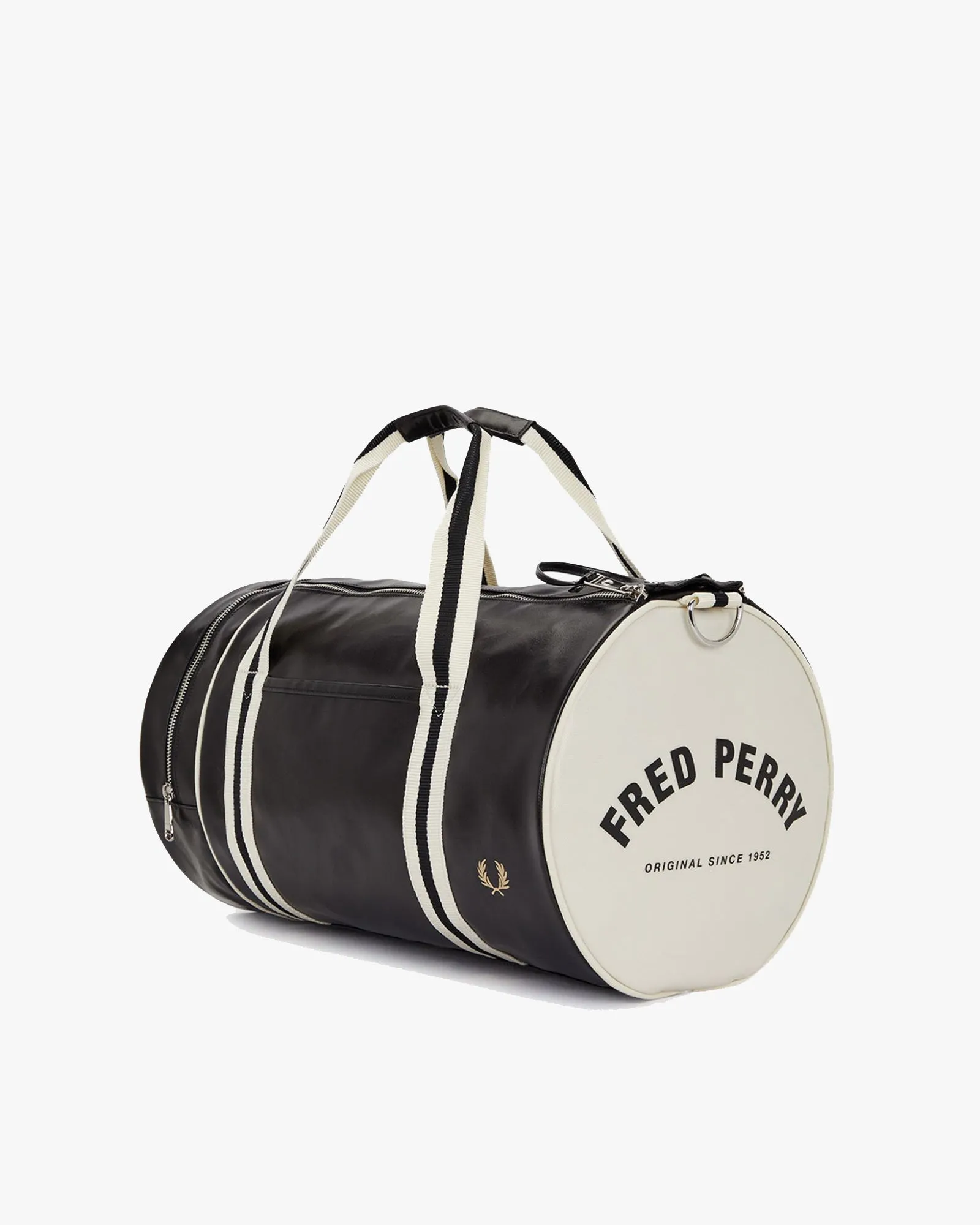 Fred Perry Classic Barrel Bag - Black / Ecru
