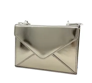 Glamour Pewter Box Clutch Bag