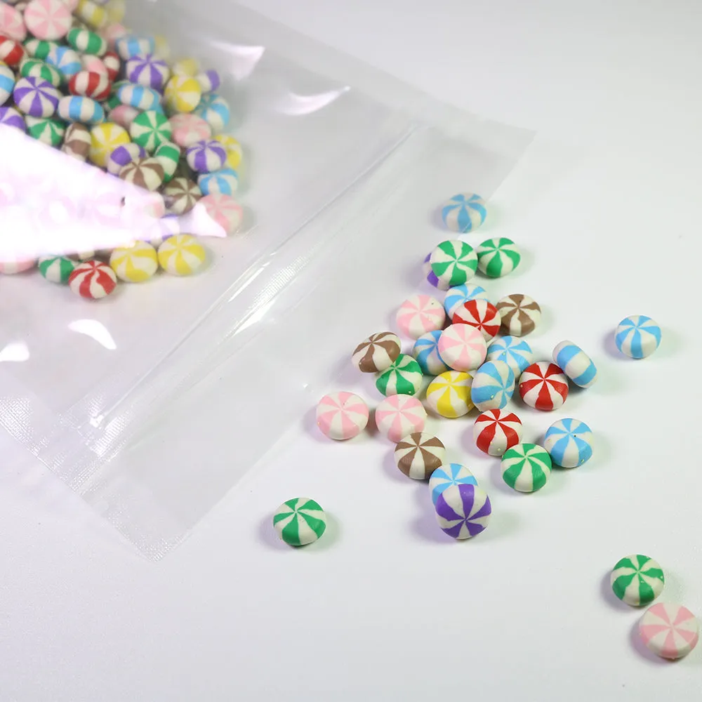 Glossy Clear Plastic Mylar Stand Up Packaging Bag Dry Follow Liquid Storage Reusable Eco Zip Lock Pouch