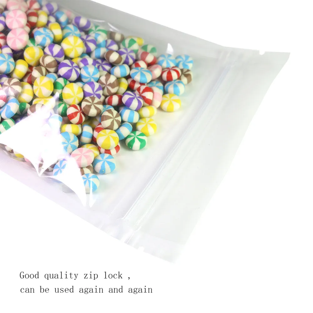 Glossy Clear Plastic Mylar Stand Up Packaging Bag Dry Follow Liquid Storage Reusable Eco Zip Lock Pouch
