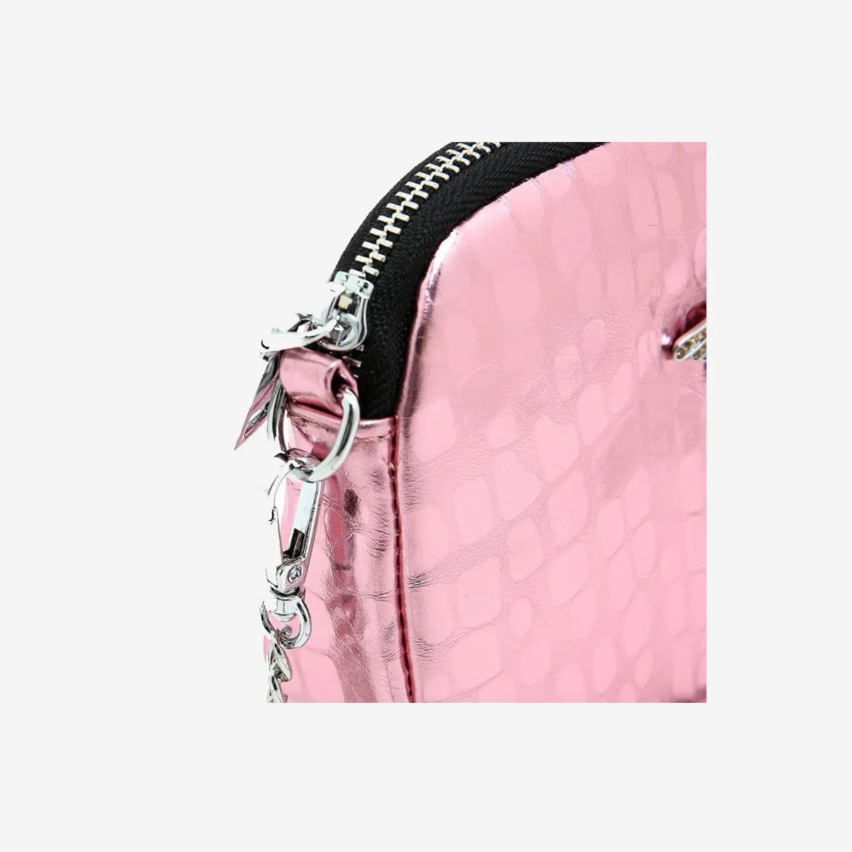 GLOSSY ROSE GENUINE LEATHER BAG