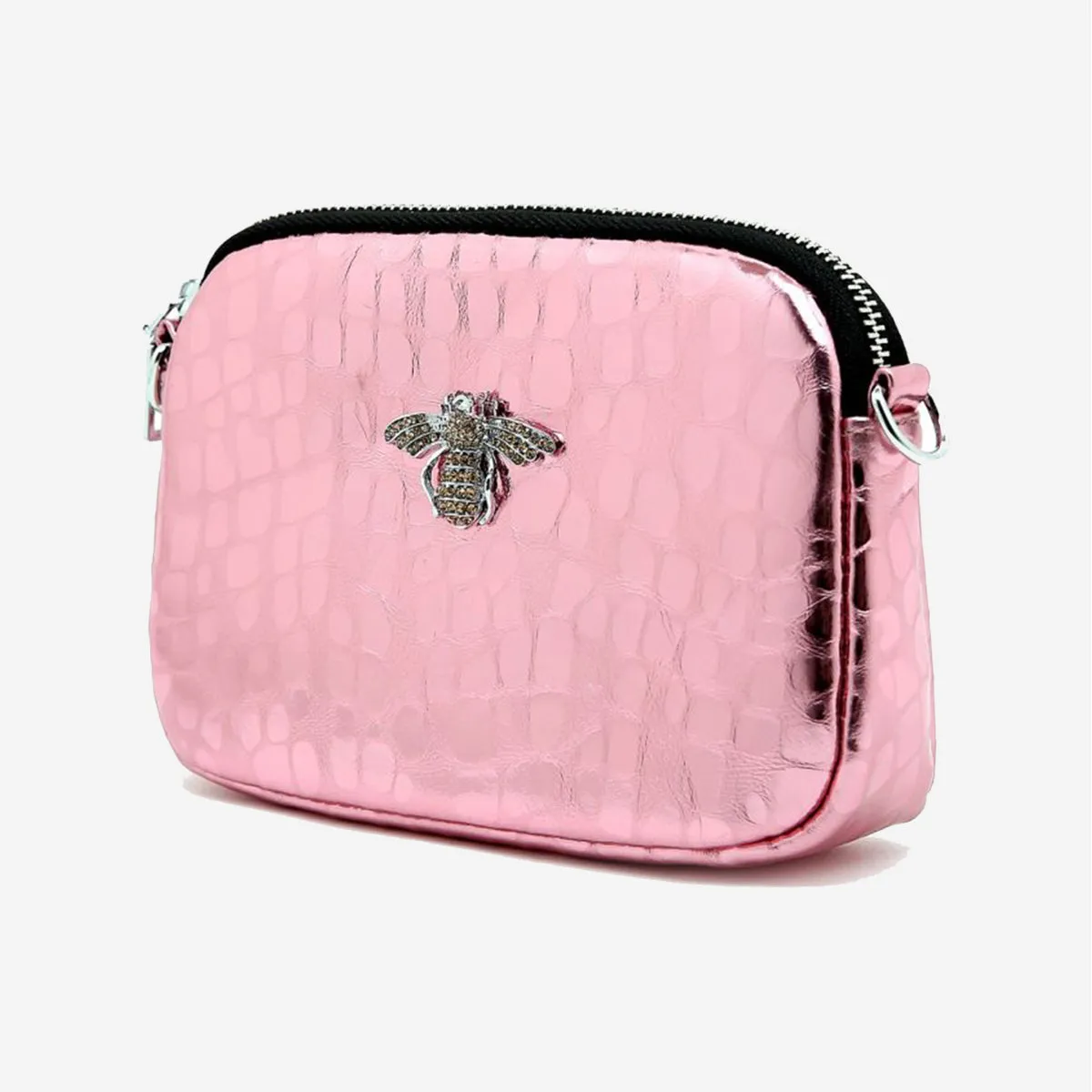 GLOSSY ROSE GENUINE LEATHER BAG