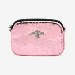 GLOSSY ROSE GENUINE LEATHER BAG