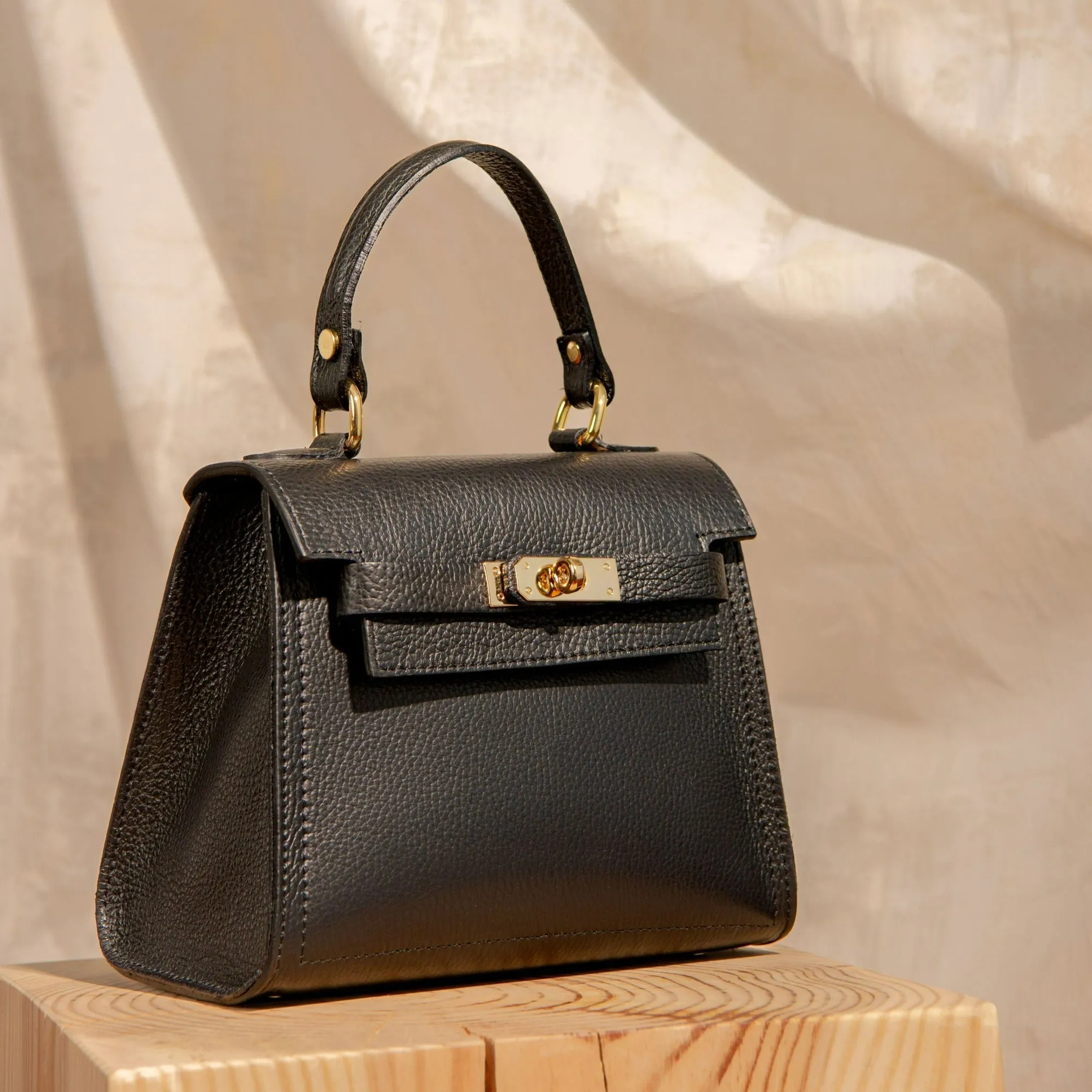Grace Leather Top handle Crossbody Bag