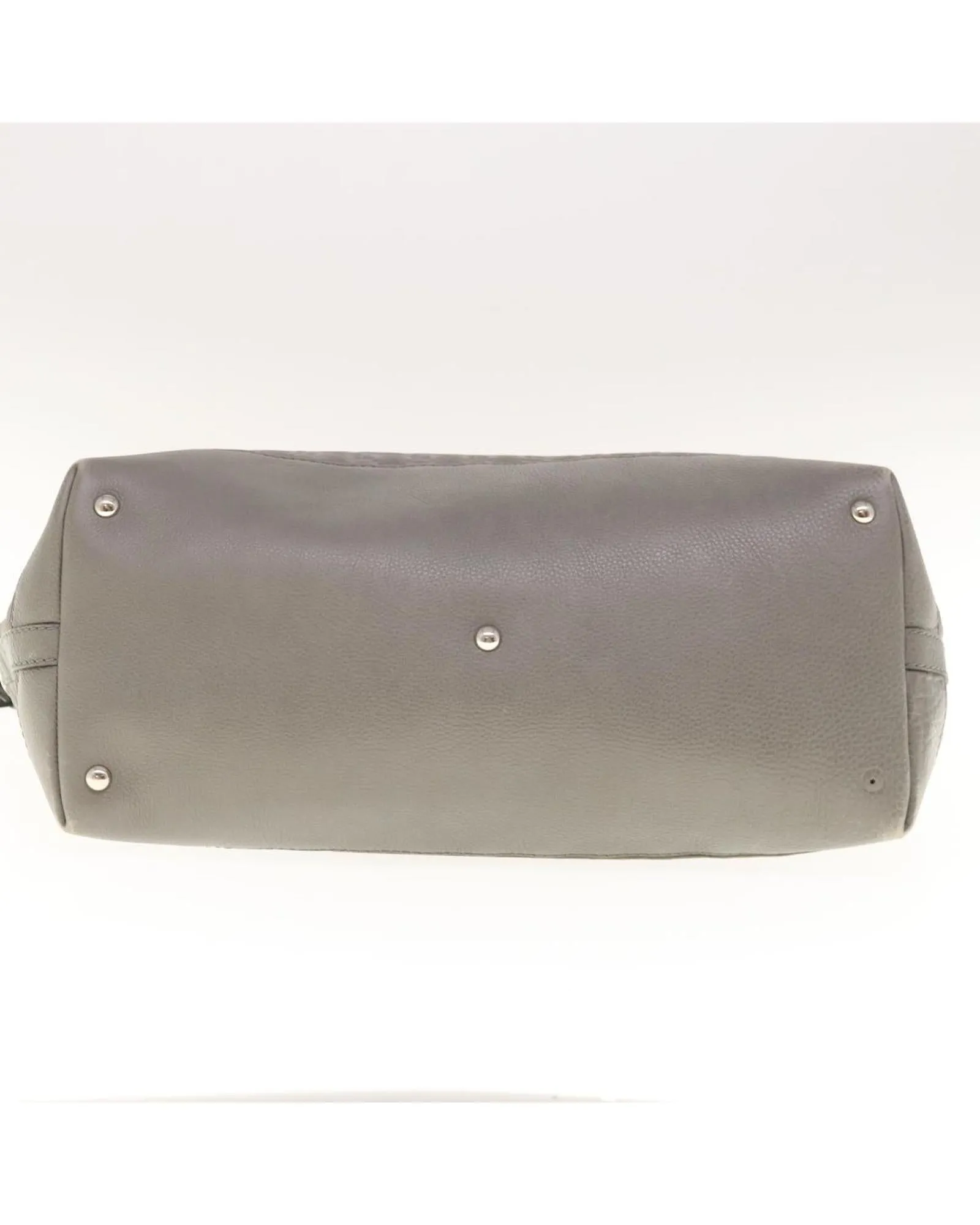 Gray Nylon Tote Bag with Name Tag - Italian-Made
