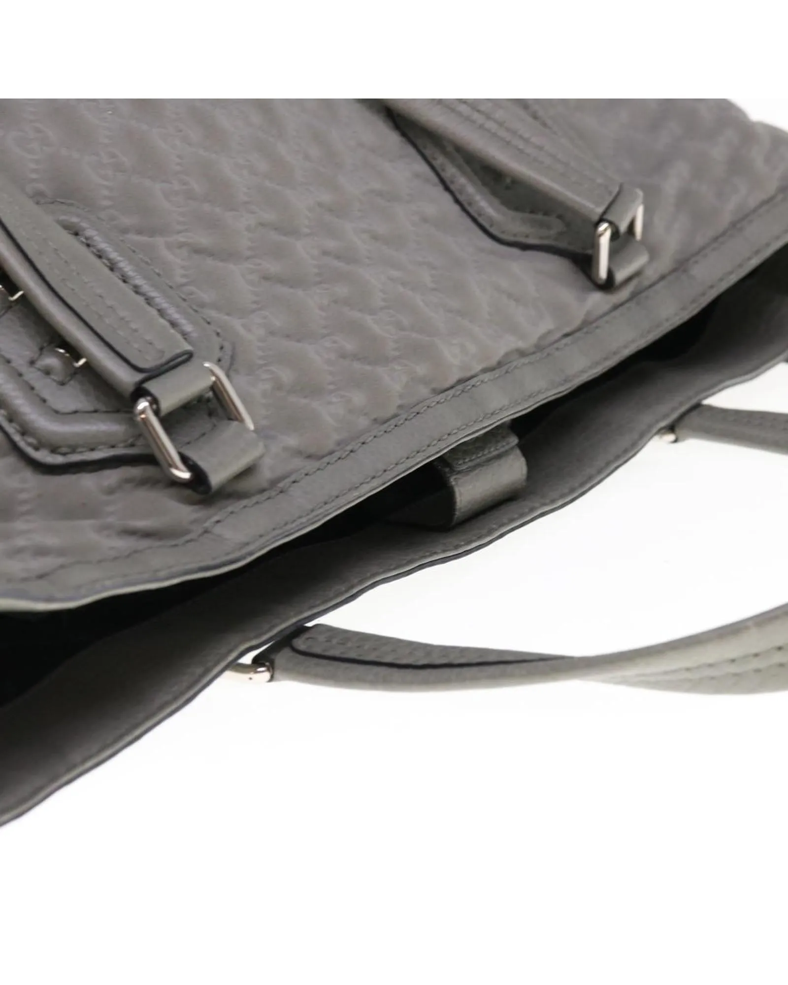 Gray Nylon Tote Bag with Name Tag - Italian-Made