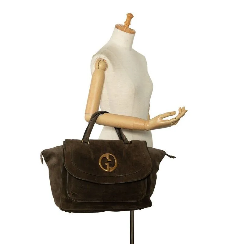 Gucci Double G Handbag Boston Bag