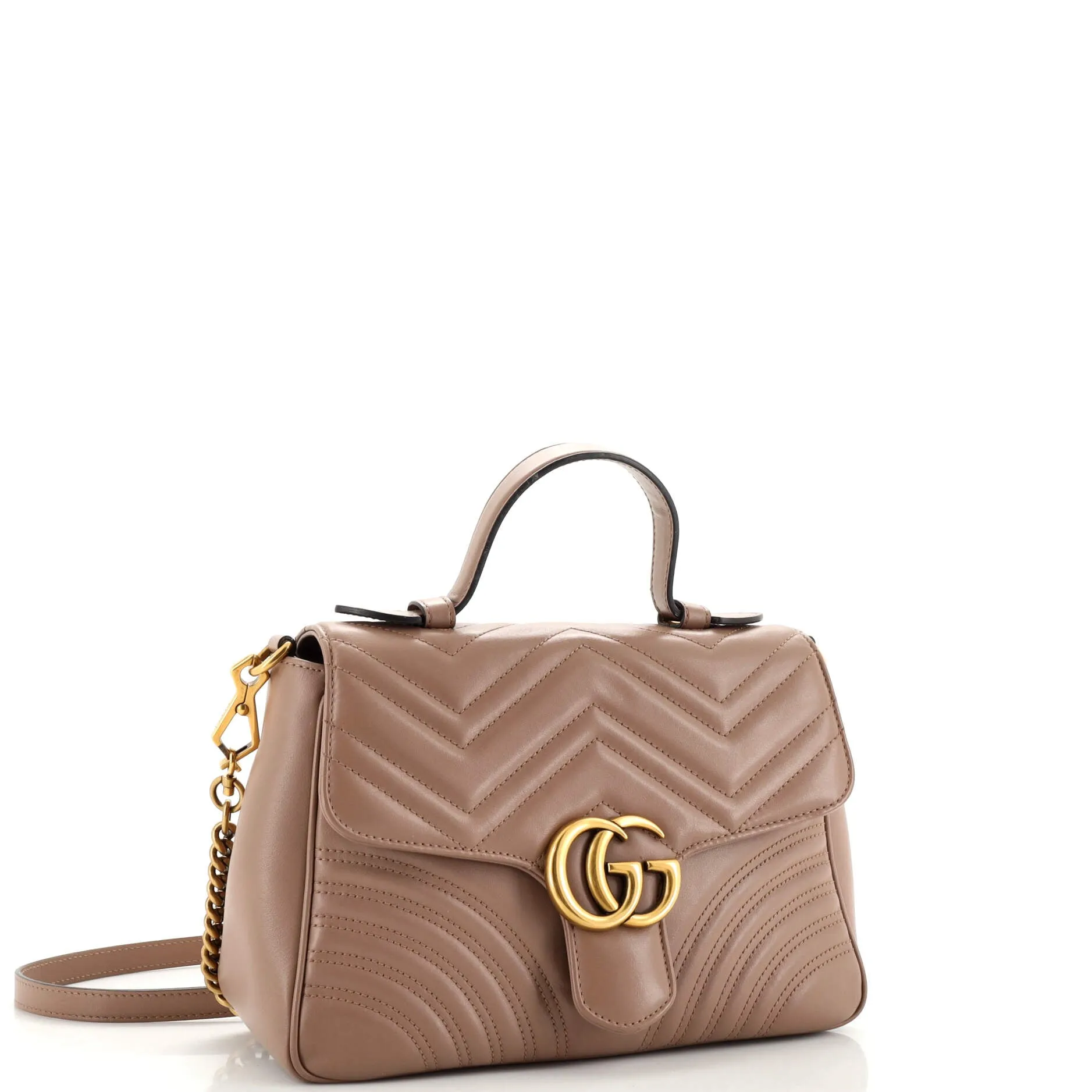 Gucci Gg Marmont Top Handle Flap Bag