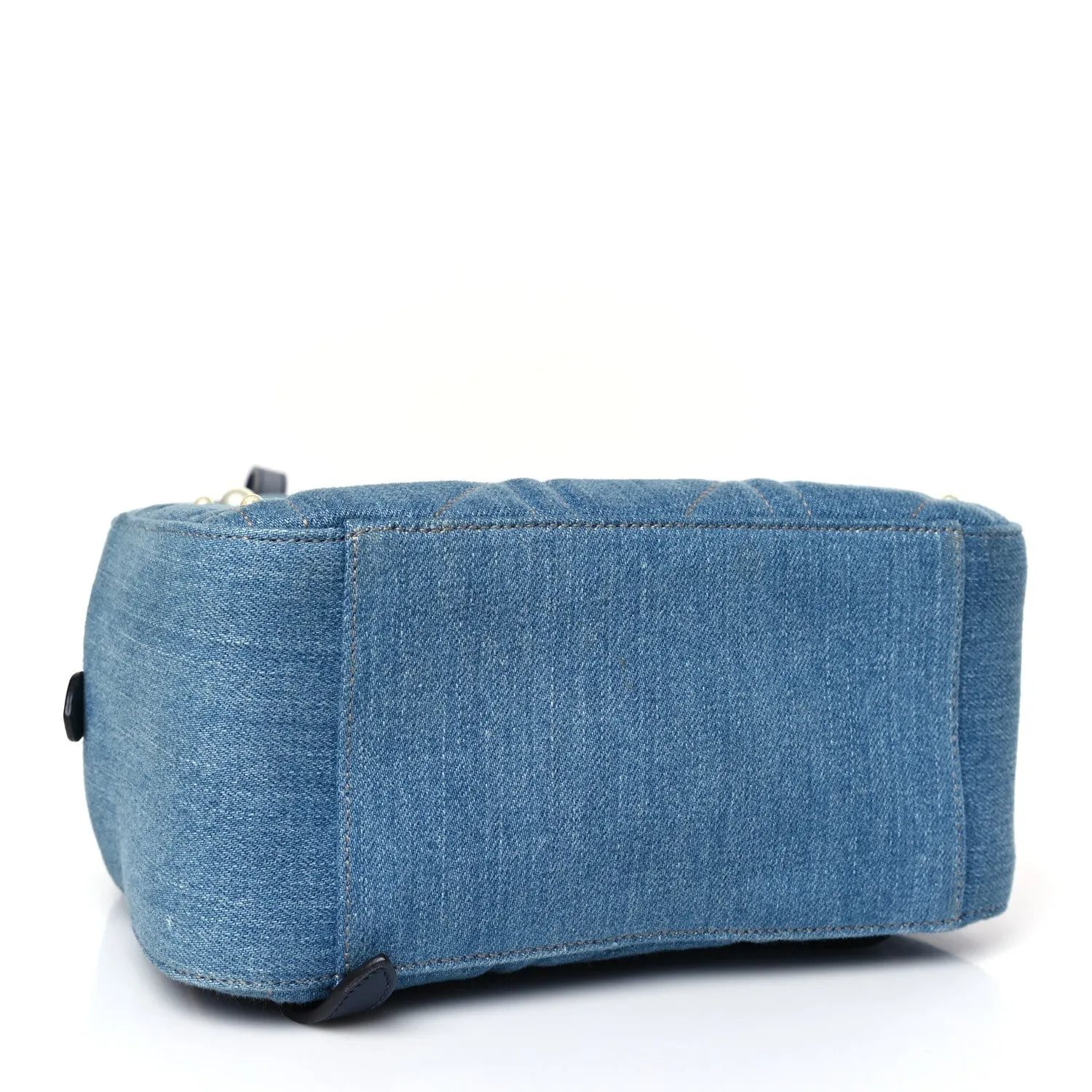 Gucci Kura Denim Matelasse Cubic Pearl