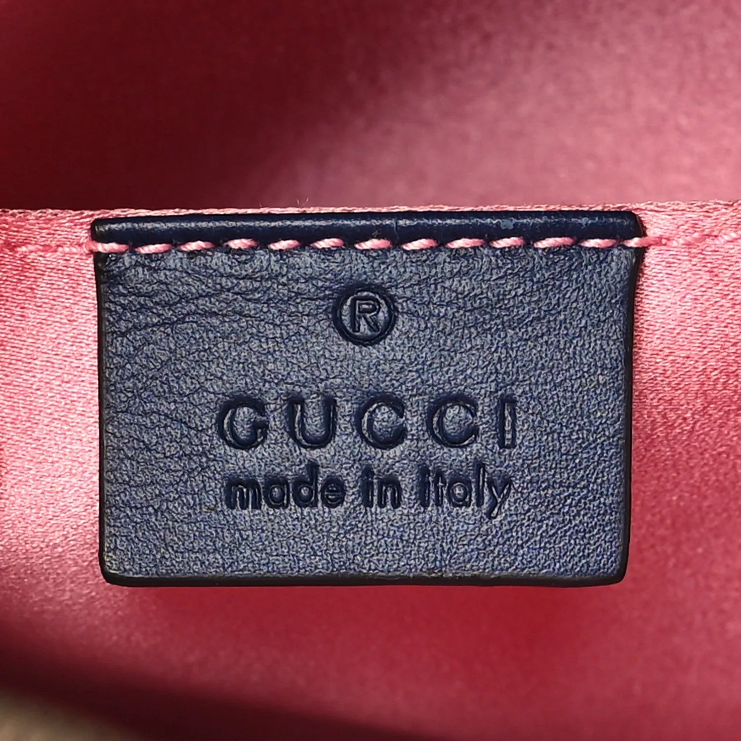 Gucci Kura Denim Matelasse Cubic Pearl