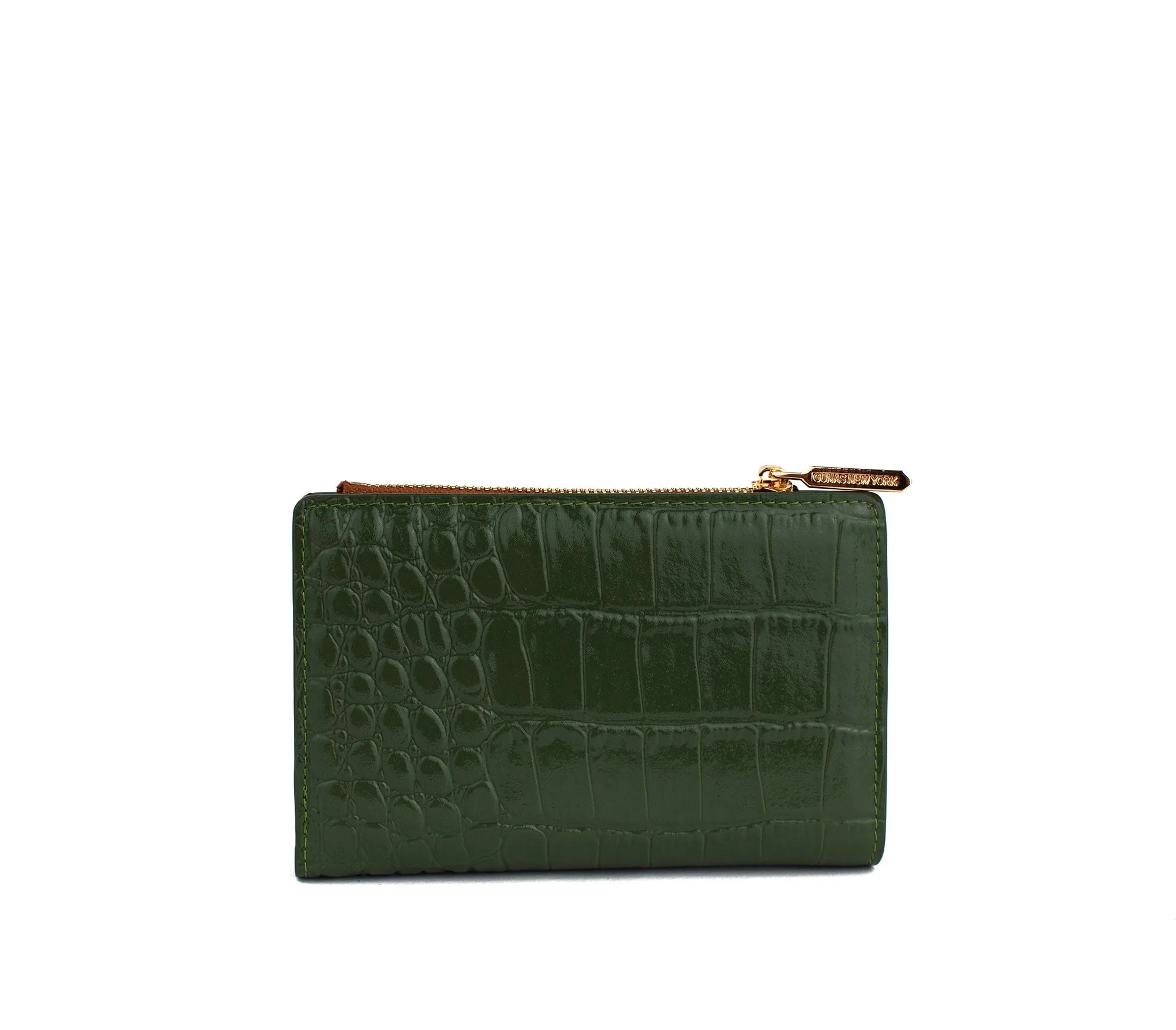 Gunas New York Madison Green Vegan Leather Wallet