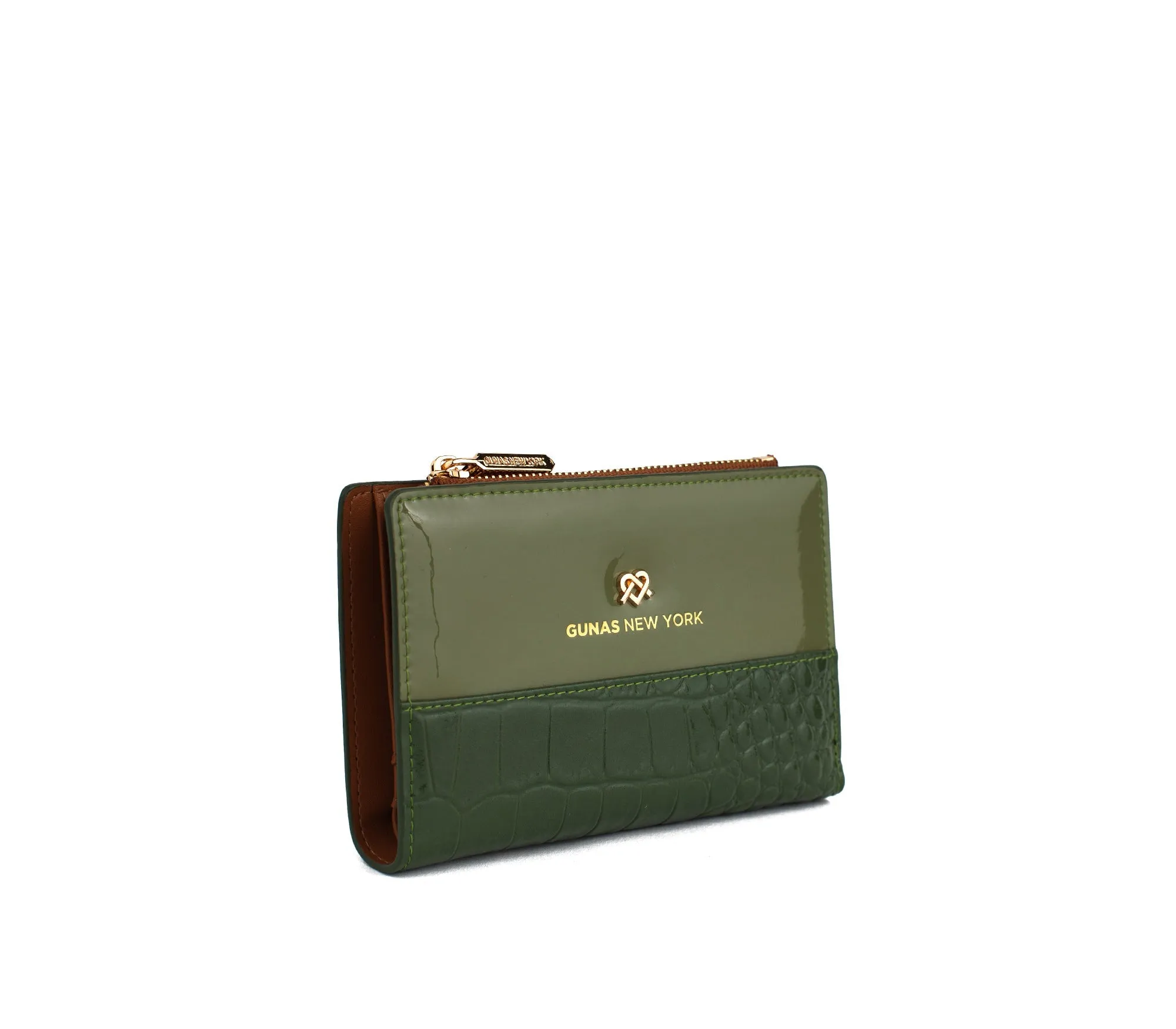 Gunas New York Madison Green Vegan Leather Wallet