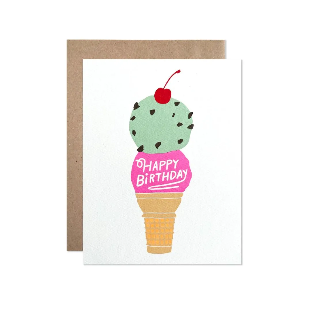 Happy Birthday Ice Cream Card