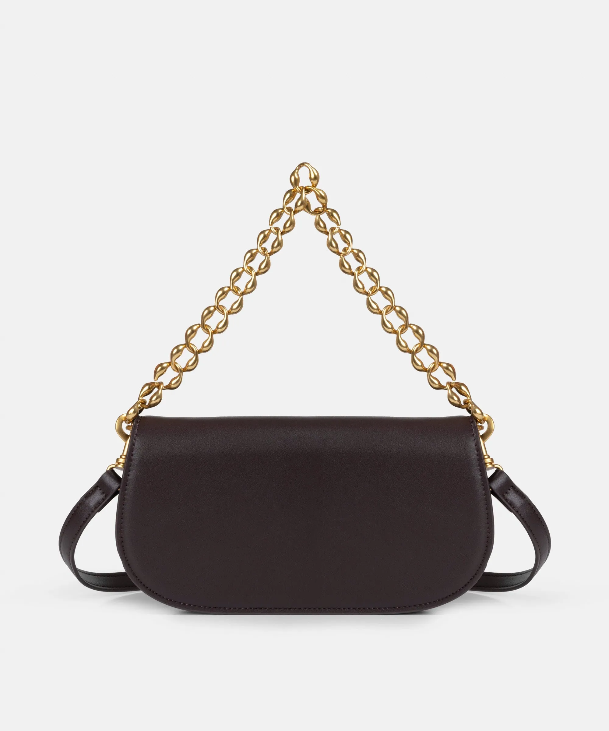 Ipekyol Leather Look Chain Strap Bag Brown