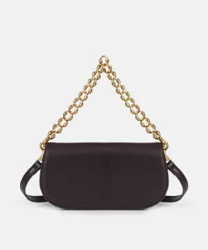 Ipekyol Leather Look Chain Strap Bag Brown