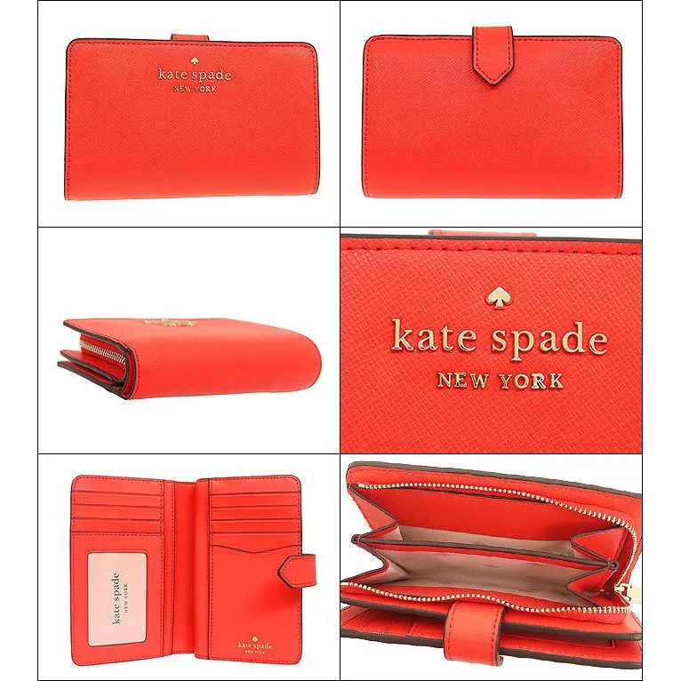 Kate Spade WLR00128 Stacy Leather Medium Compact Bifold Wallet