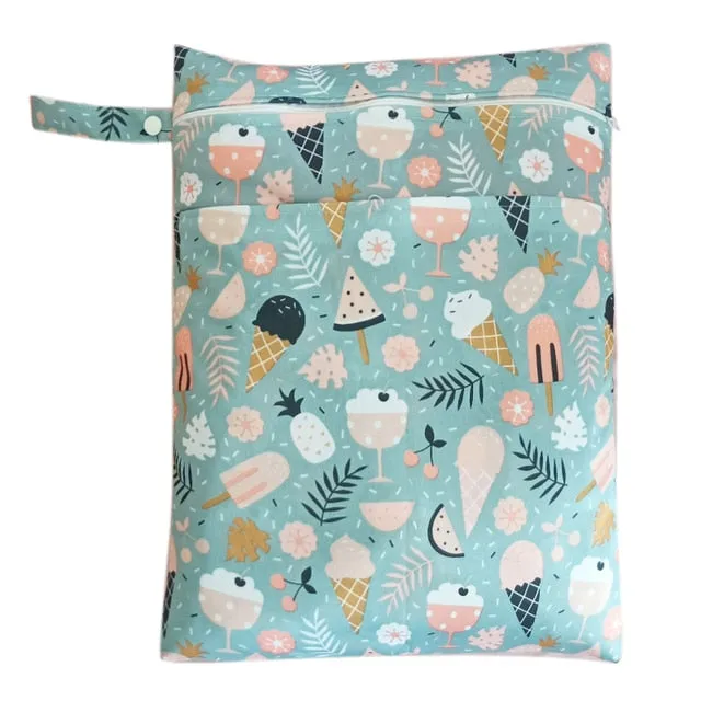 Large Wet Bags: Fun Prints and Dual Zippers for Practical Storage