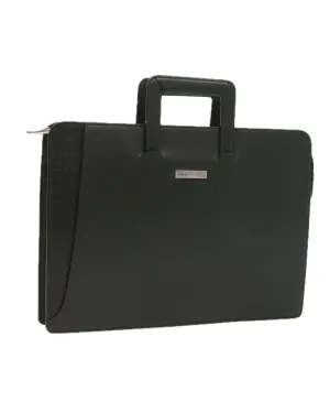Leather Hand Bag in Khaki