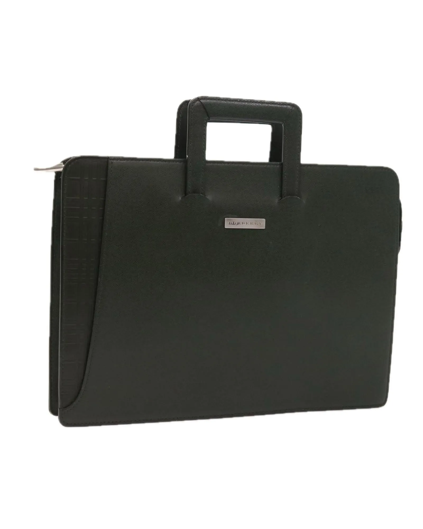 Leather Hand Bag in Khaki