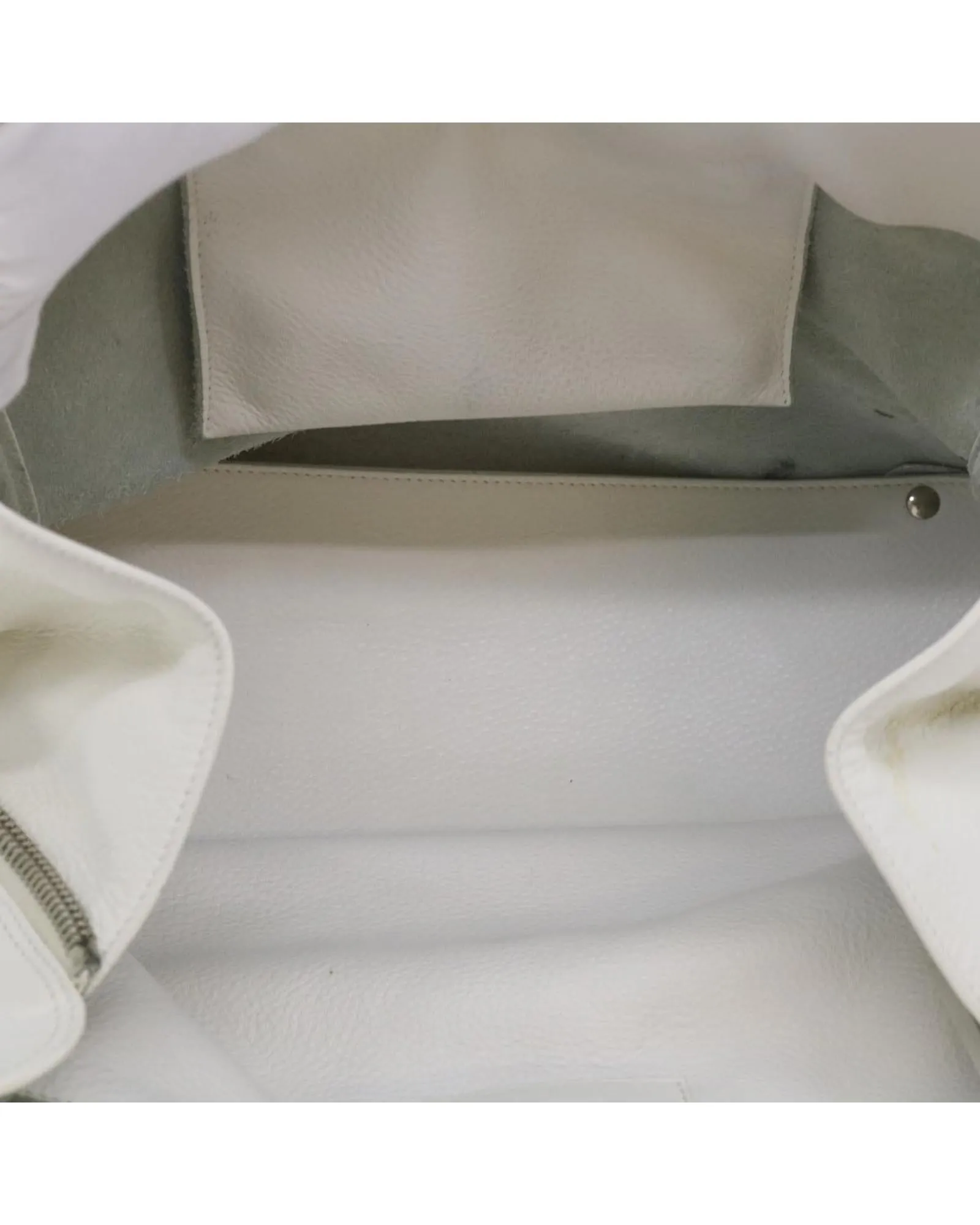 Leather Hand Bag with Mirror and Rubbing Stains