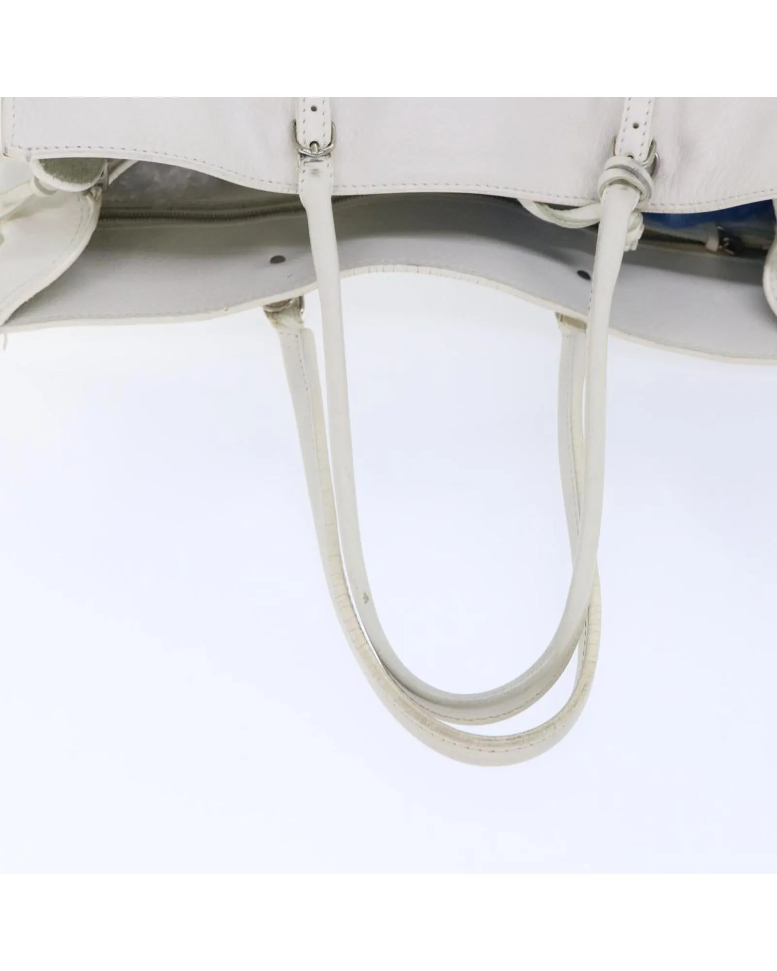 Leather Hand Bag with Mirror and Rubbing Stains