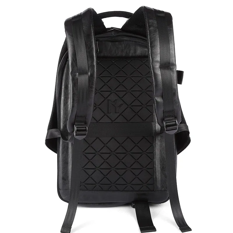 Leather School Backpack Bag