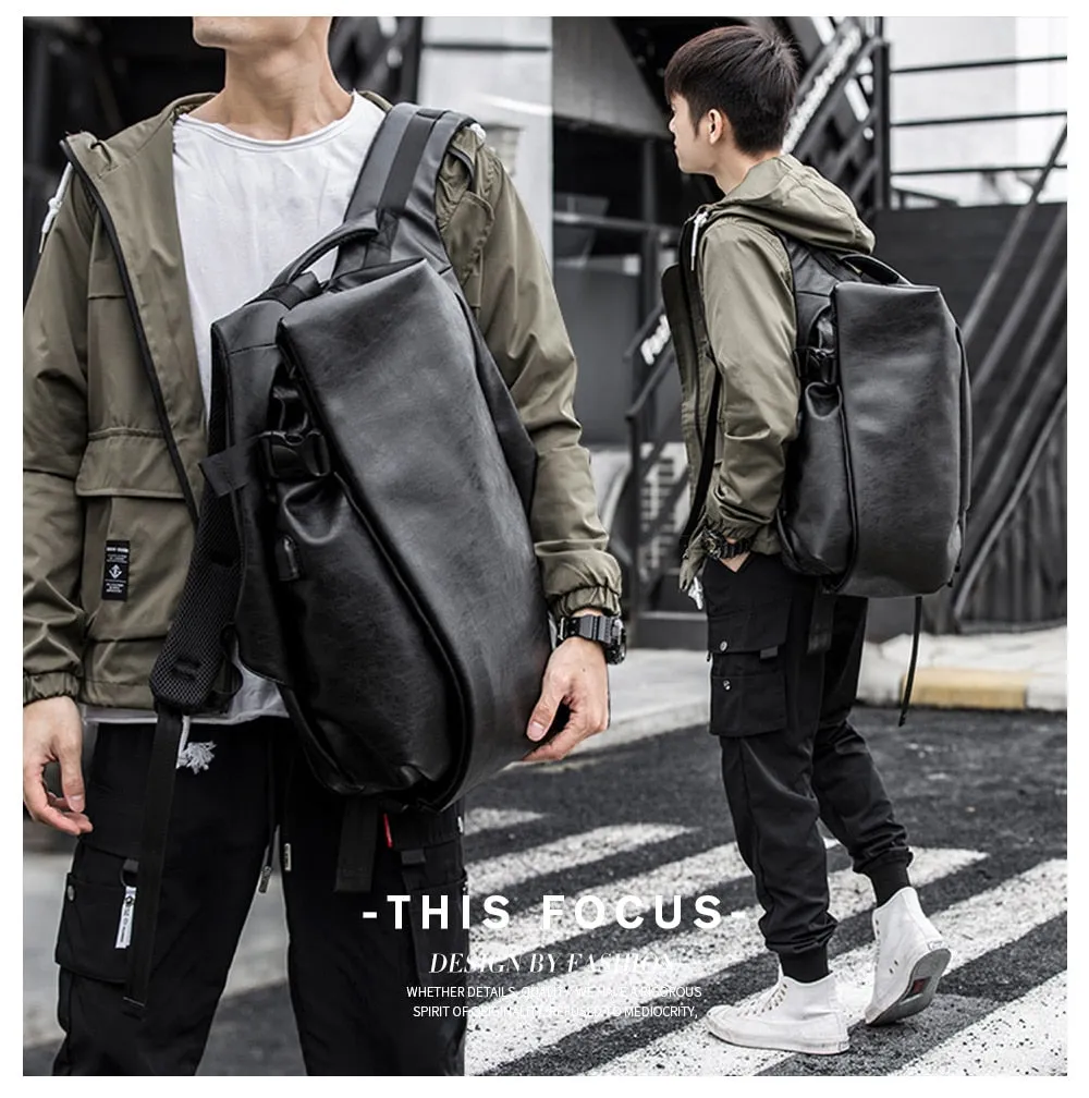 Leather School Backpack Bag