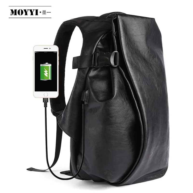 Leather School Backpack Bag