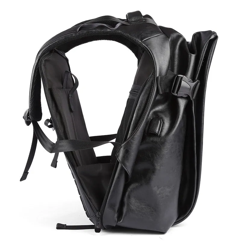 Leather School Backpack Bag