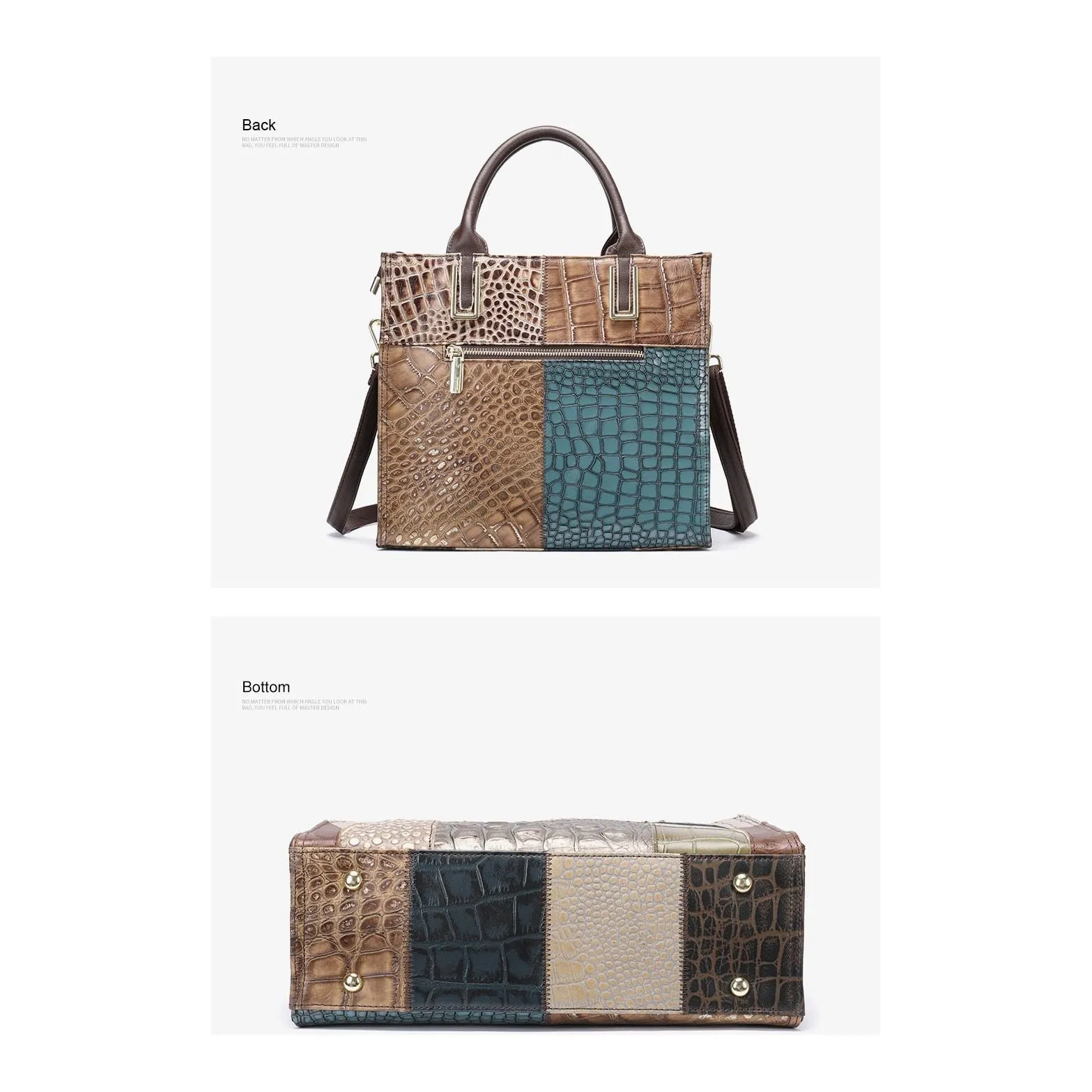 LeatherLux Exotic Chic Women's Shoulder Bag