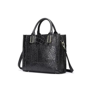 LeatherLux Exotic Chic Women's Shoulder Bag