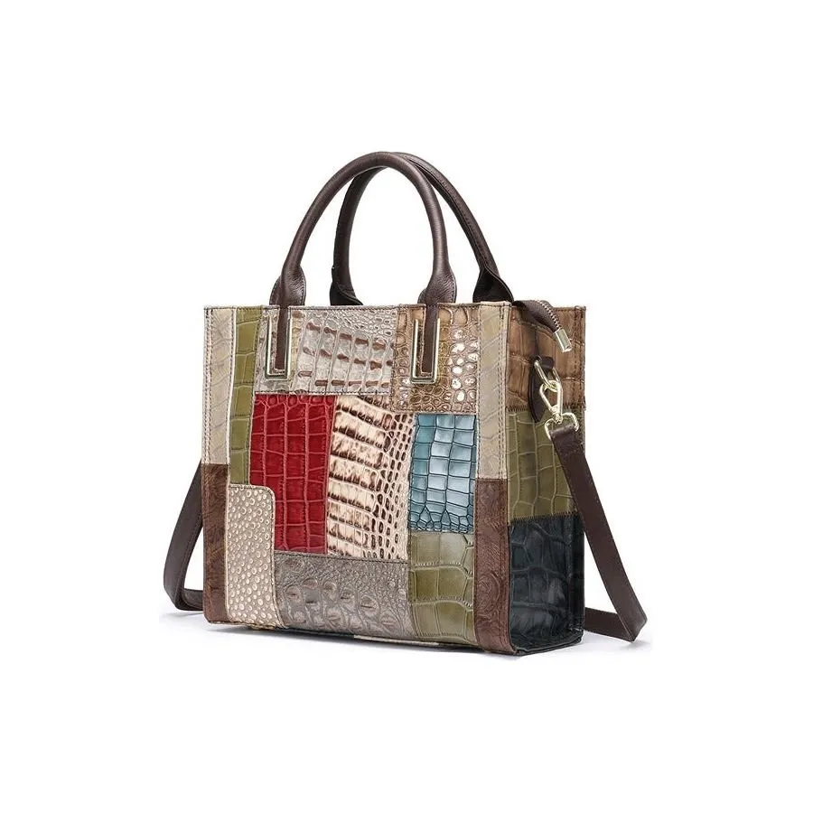 LeatherLux Exotic Chic Women's Shoulder Bag