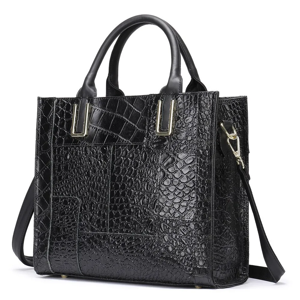 LeatherLux Exotic Chic Women's Shoulder Bag