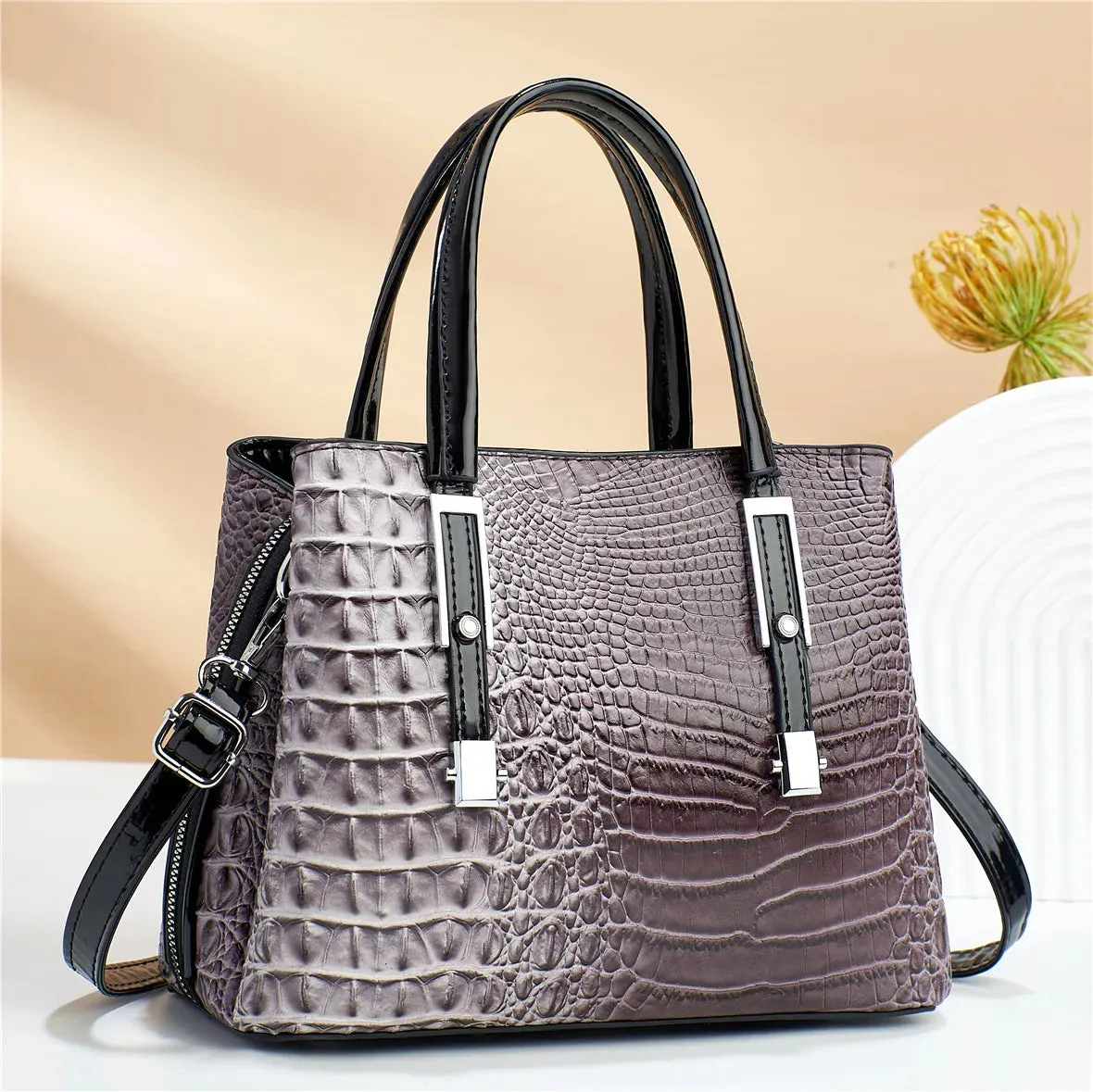 Light Luxury Crocodile Pattern PU Texture Crossbody Bags Women