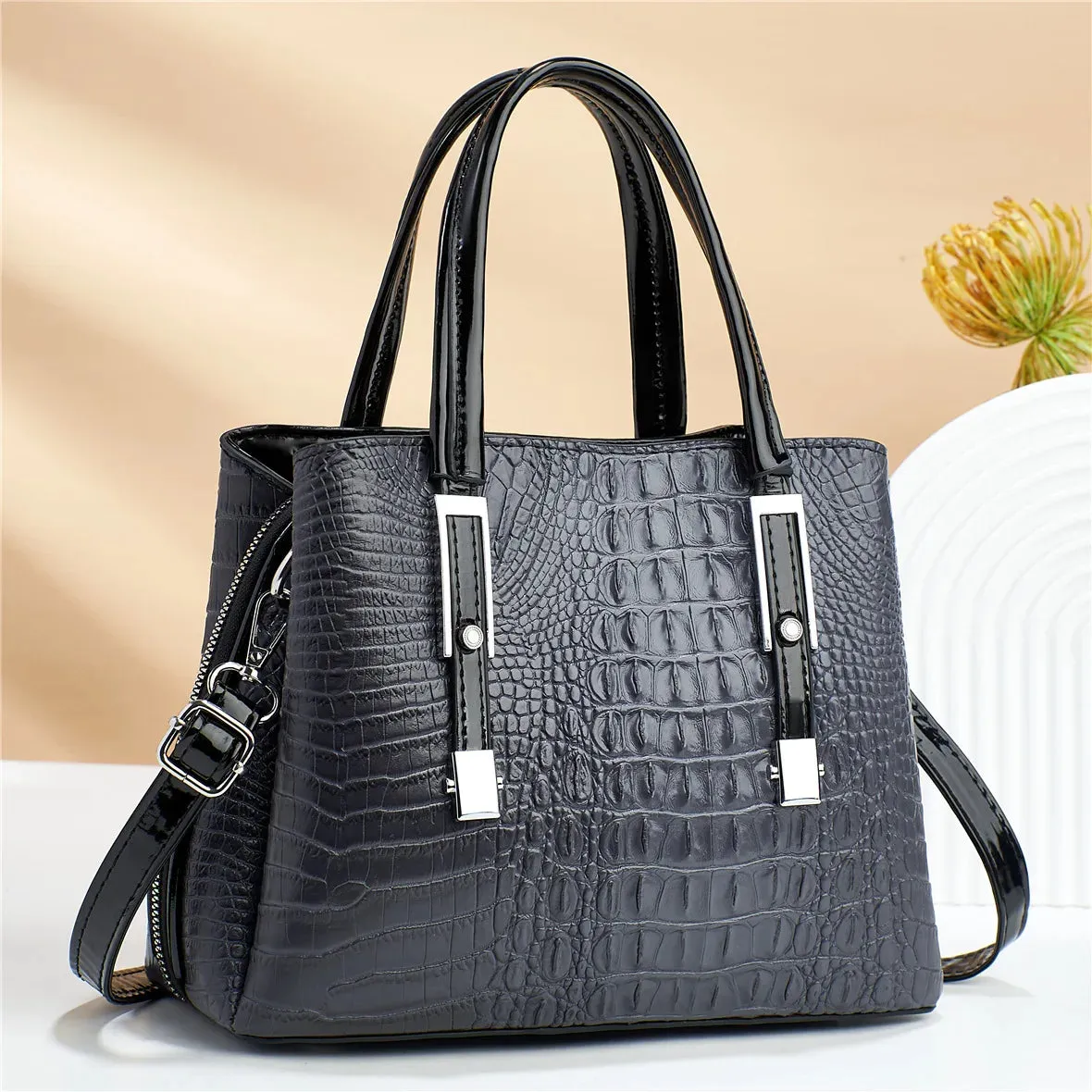 Light Luxury Crocodile Pattern PU Texture Crossbody Bags Women