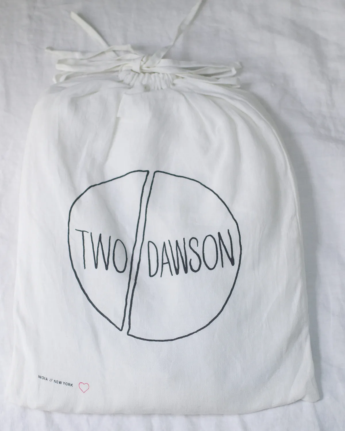 Linen Duvet  Soft Grey with Neon Pink Piping