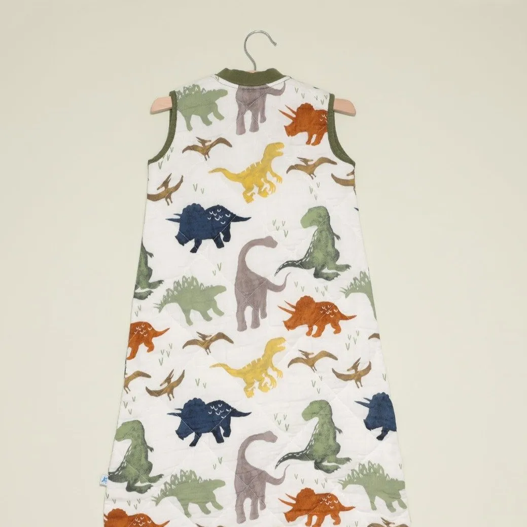 Little Unicorn Cotton Muslin Quilted Sleep Bag - Dino Friends