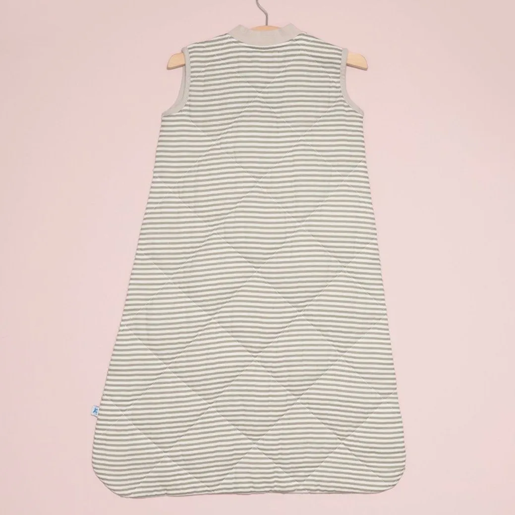 Little Unicorn Cotton Muslin Quilted Sleep Bag - Grey Stripe