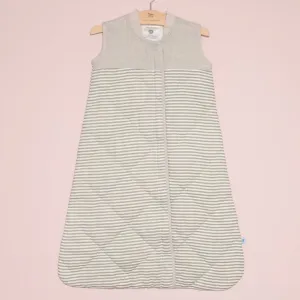 Little Unicorn Cotton Muslin Quilted Sleep Bag - Grey Stripe