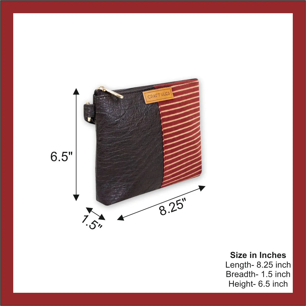 Maroon Lines Mobile Sling Bag