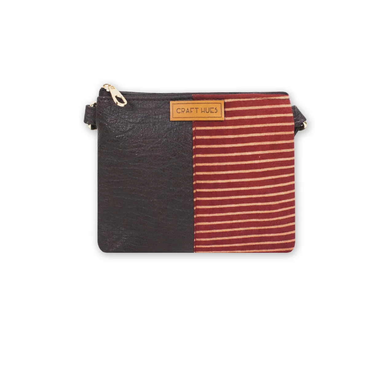 Maroon Lines Mobile Sling Bag