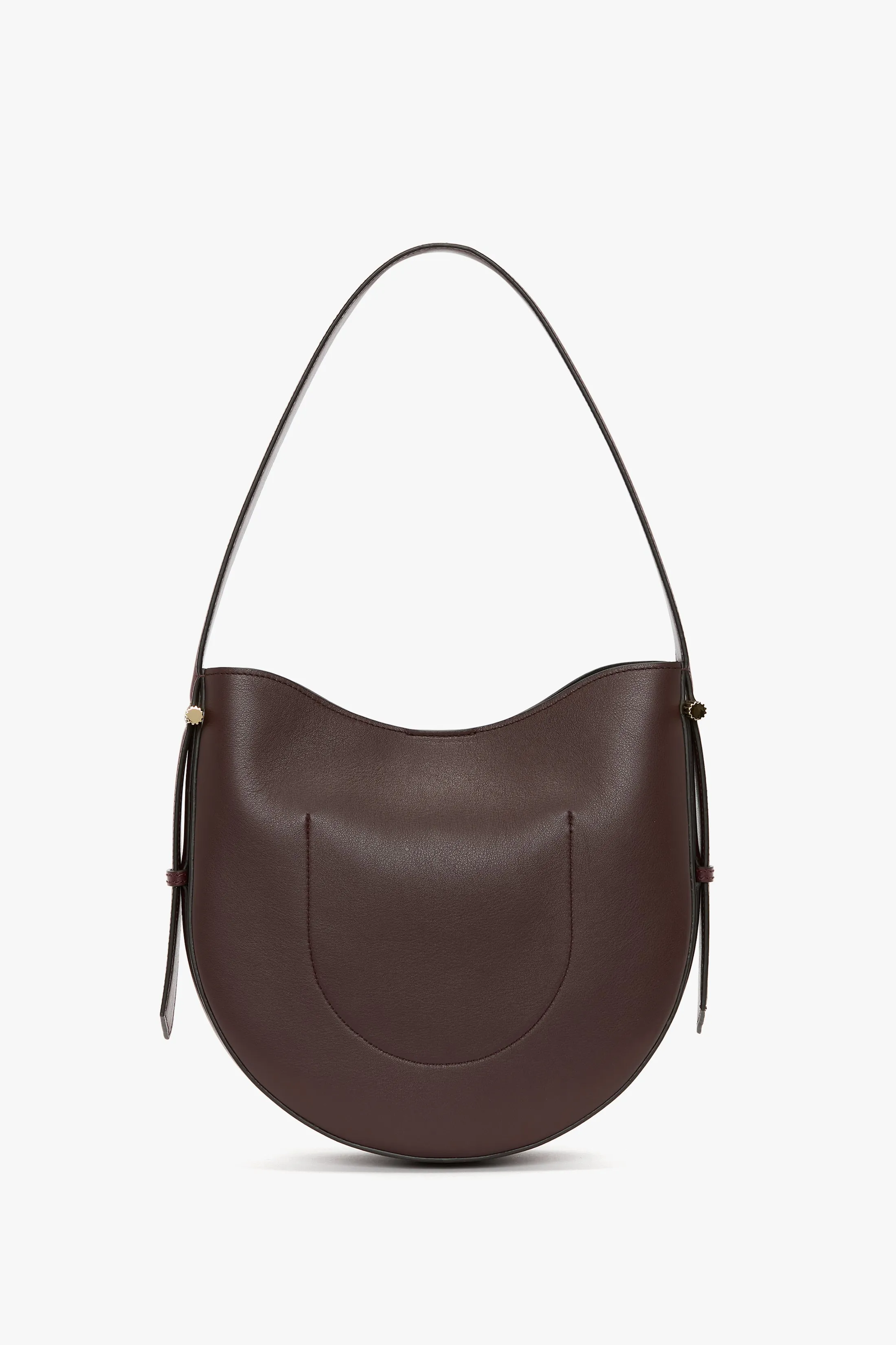 Medium Dia Hobo Bag In Burgundy Smooth Leather