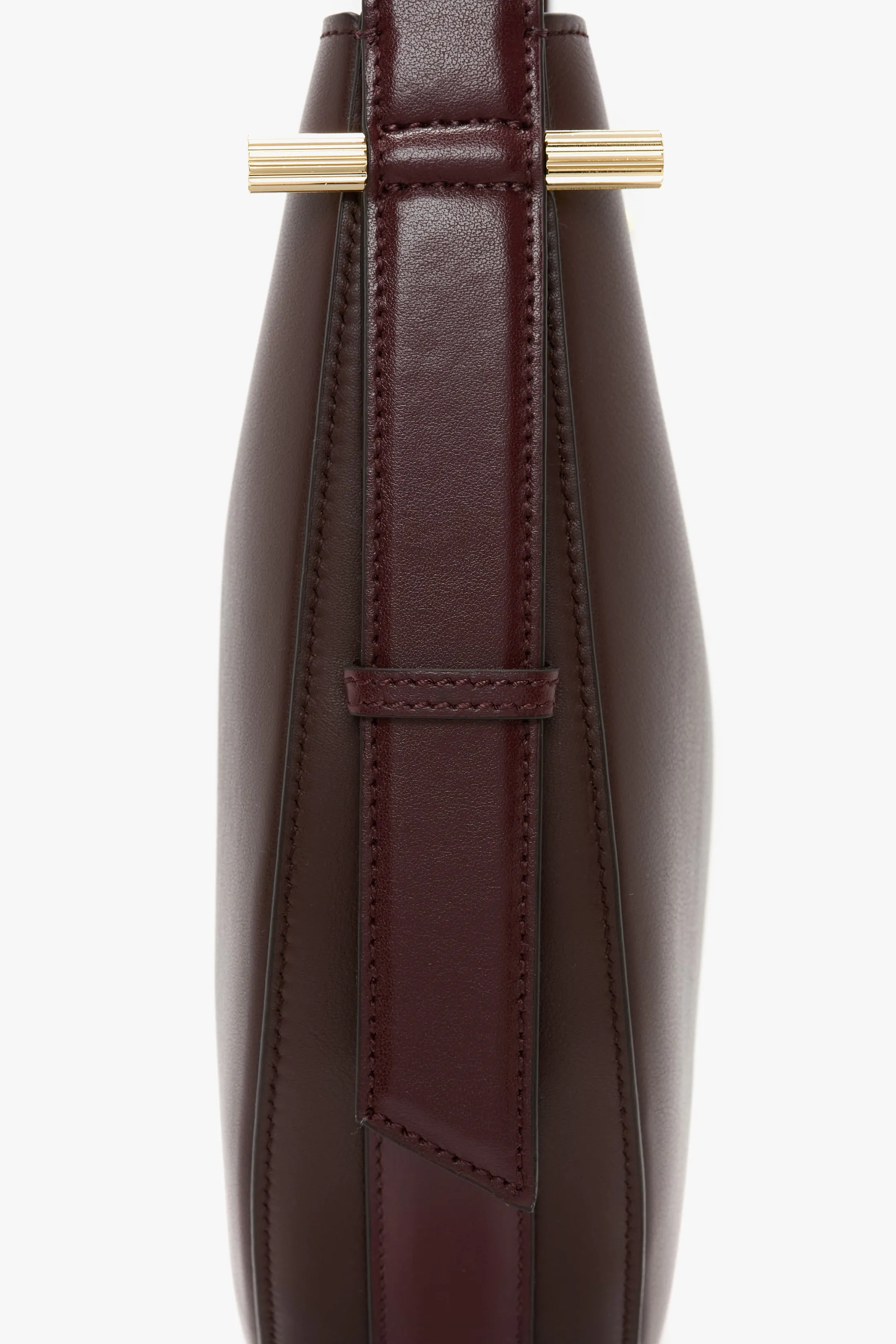 Medium Dia Hobo Bag In Burgundy Smooth Leather