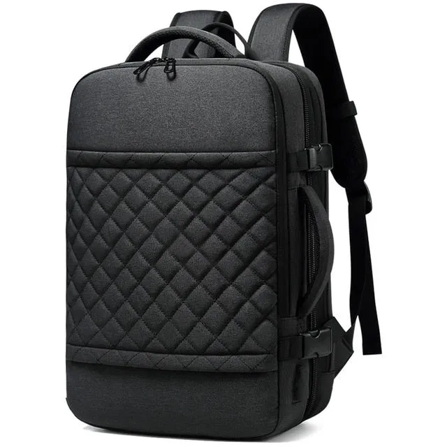Men's Backpack Multi-layer 15.6 inch Laptop Bag USB Charging Port